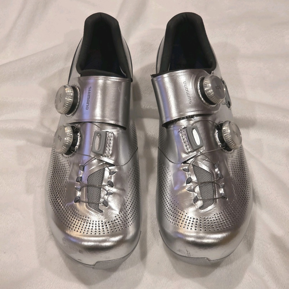 Shimano Dynalast S-Phyre SH-RC903S Silver 41.5w Men's 8 Road Cycling Shoes - Picture 2 of 10